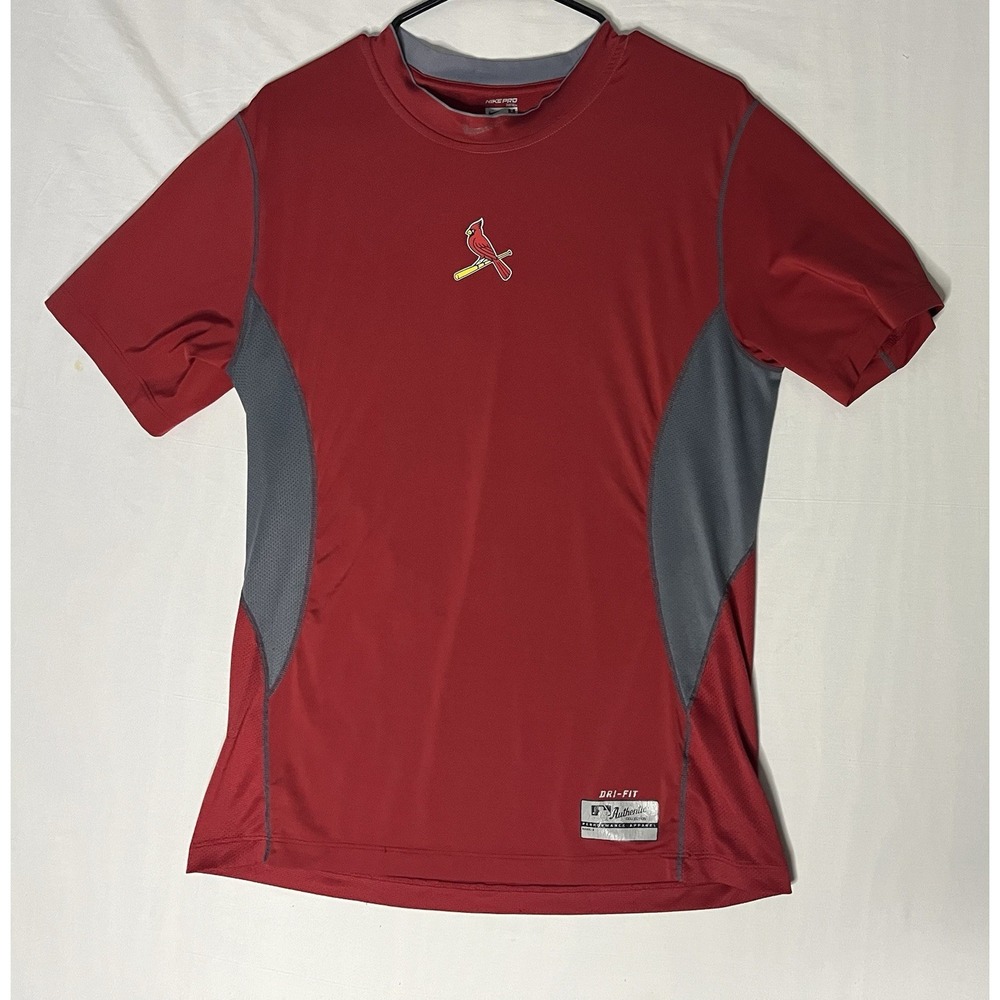 Nike Pro Dri Fit St Louis Cardinals Vented Shirt Men's Size Medium Red Baseball